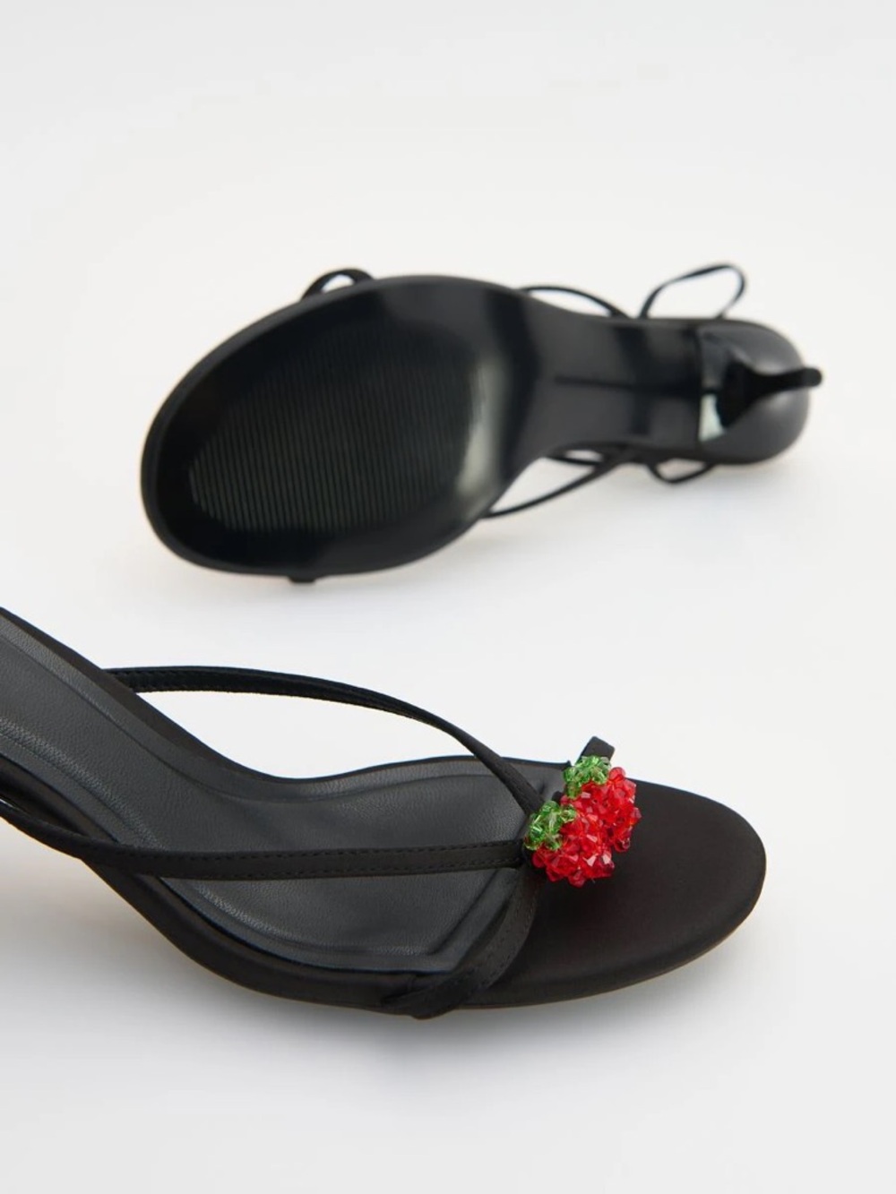 Reserved Raspberry Strappy Heeled Sandals - Picture 5 of 8